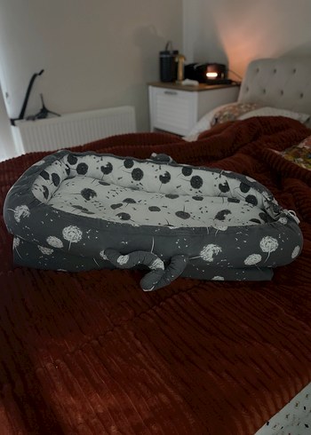 Gri Desenli Bebek reflü  Yatağı - Görsel 4