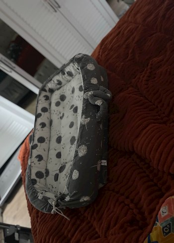 Gri Desenli Bebek reflü  Yatağı - Görsel 2