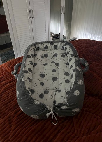 Gri Desenli Bebek reflü  Yatağı - Görsel 3