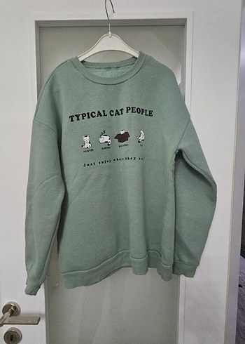 Yeşil Baskılı Kadın Sweatshirt - Görsel 2