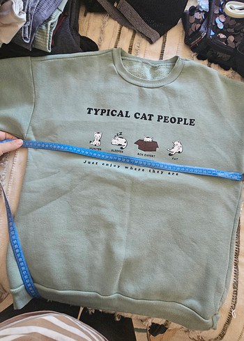 Yeşil Baskılı Kadın Sweatshirt - Görsel 6