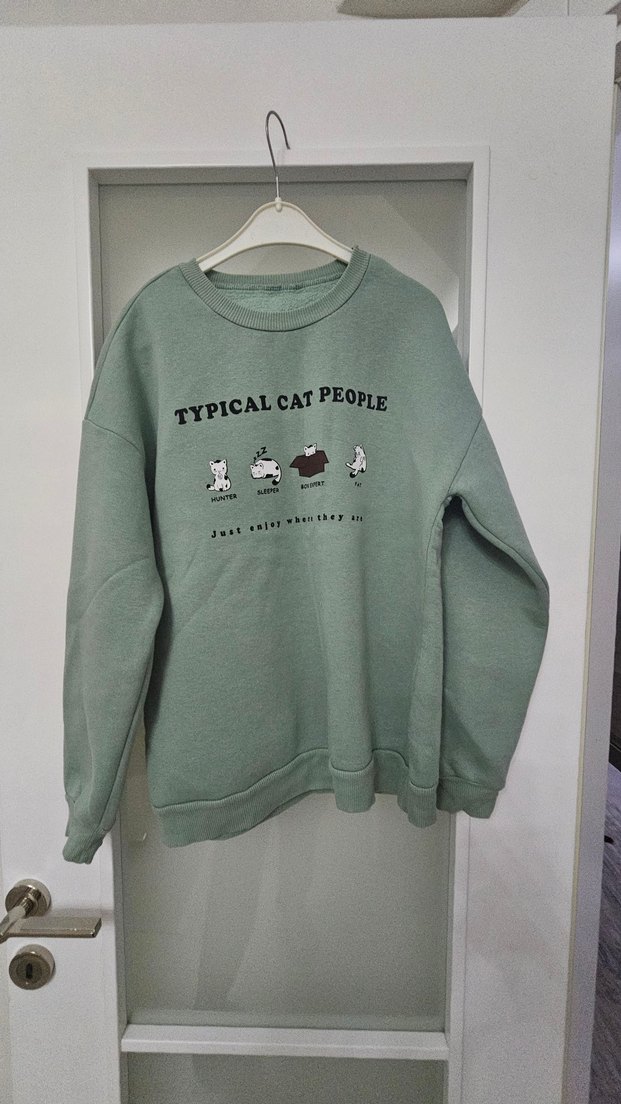 Yeşil Baskılı Kadın Sweatshirt - Görsel 2