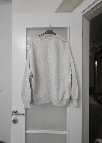 Kadın Gri Baskılı Oversize Sweatshirt - Görsel 3