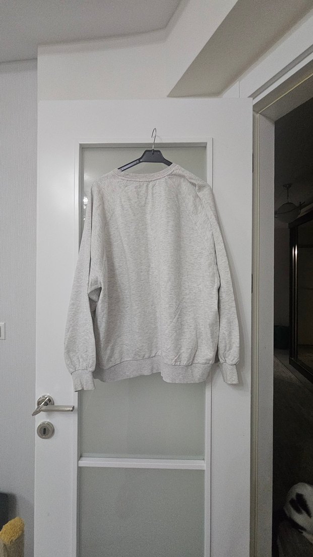 Kadın Gri Baskılı Oversize Sweatshirt - Görsel 3