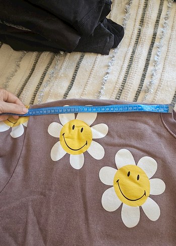 Çiçek Desenli Bohem Tarz Sweatshirt - Görsel 8