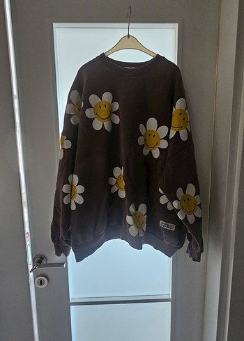 Çiçek Desenli Bohem Tarz Sweatshirt - Görsel 3