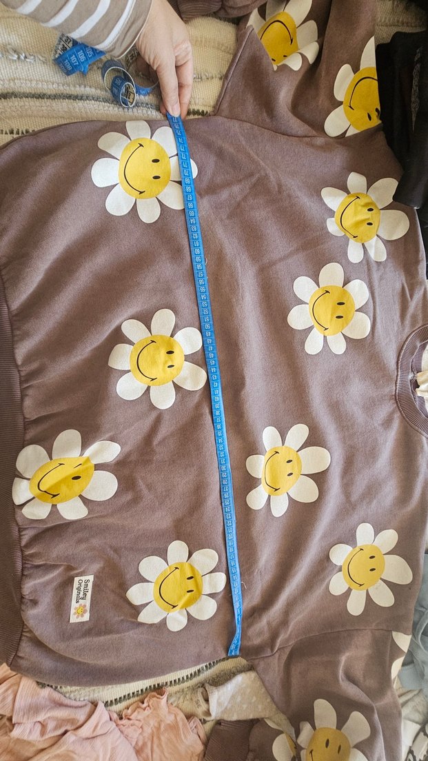 Çiçek Desenli Bohem Tarz Sweatshirt - Görsel 5