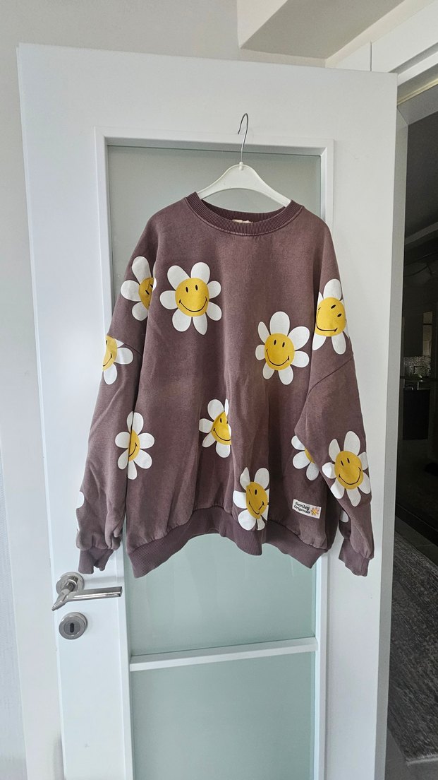 Çiçek Desenli Bohem Tarz Sweatshirt - Görsel 2