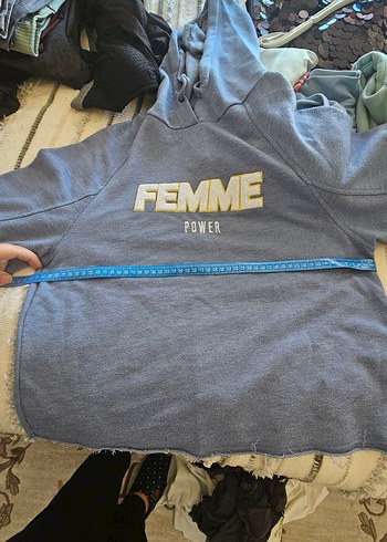 Mavi Kadın Kapüşonlu Sweatshirt - Görsel 5