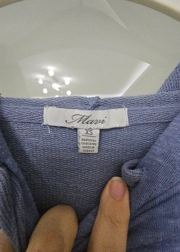 Mavi Kadın Kapüşonlu Sweatshirt - Görsel 4