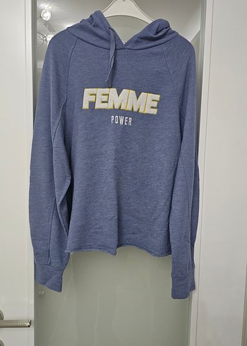 Mavi Kadın Kapüşonlu Sweatshirt - Görsel 2