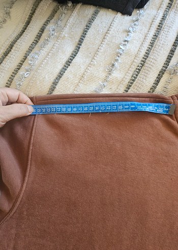 Kahverengi Kapüşonlu Salaş Sweatshirt - Görsel 8