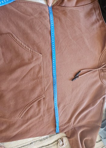 Kahverengi Kapüşonlu Salaş Sweatshirt - Görsel 7