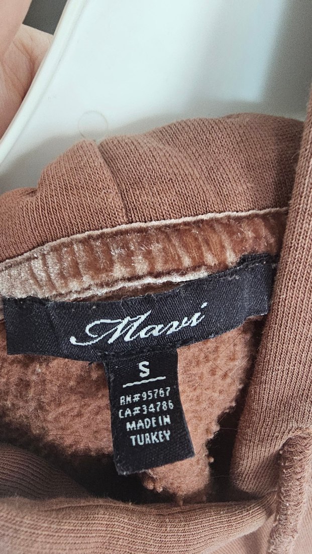 Kahverengi Kapüşonlu Salaş Sweatshirt - Görsel 4