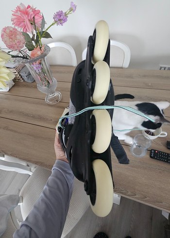 Gri Yılan Desenli Bağcıklı unisex 39 number Paten - Görsel 5