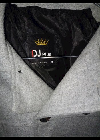 Gri Düğmeli Uzun Kollu Erkek Kaban DJ plus marka m beden - Görsel 2