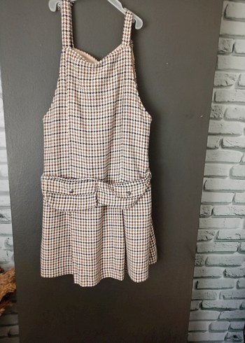 Zara kız çocuk ekose desenli askılı elbise - Görsel 2