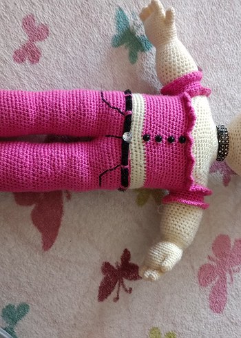 Pembe Örgü Bebek amigurumi oyuncak bebek 50 cm - Görsel 2