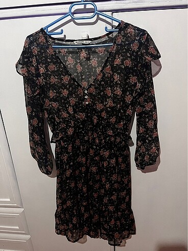 Stradivarius Çiçekli mini elbise