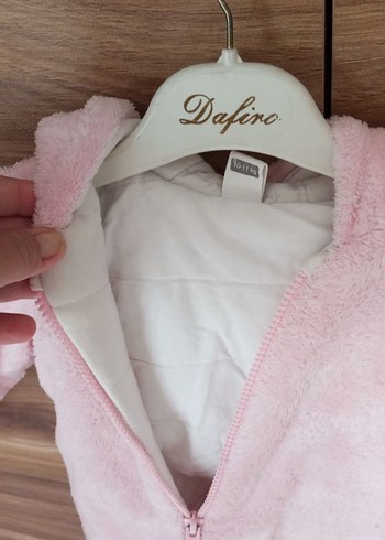 12 18 ay uyumlu 
Pembe Kürklü Bebek Kız Tulum - Görsel 6