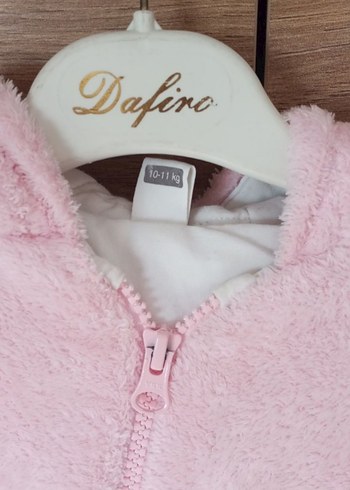 12 18 ay uyumlu 
Pembe Kürklü Bebek Kız Tulum - Görsel 5