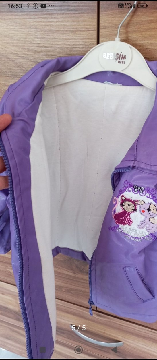 kız çocuk deri ceket - Görsel 5