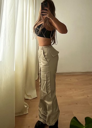 Saten kargo pantolon - Görsel 2