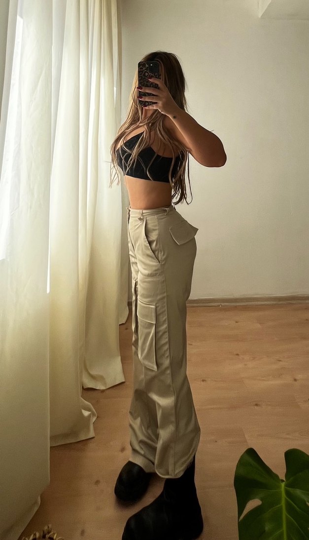 Saten kargo pantolon - Görsel 2