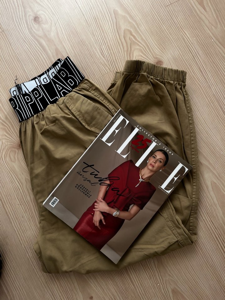 Bej Kadın Boyfriend Denim Pantolon - Görsel 4