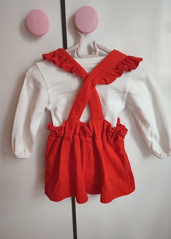 3-6 Ay Beden Bebek çıtçıtlı body ve salopet elbise