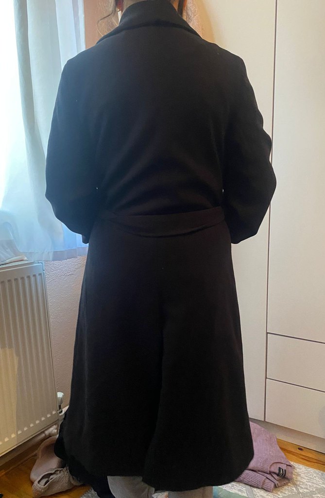 Siyah Kuşaklı Uzun Kaban - Görsel 2