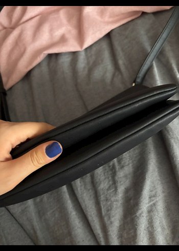 Beden siyah Renk Calvin Klein Siyah Deri Kadın Çapraz Çanta
