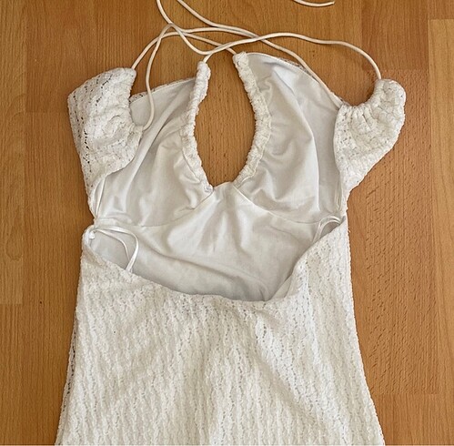 xs Beden beyaz Renk Bershka Elbise