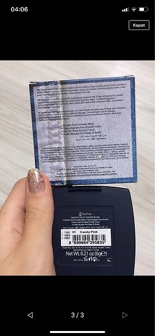  Beden Orijinal flormar allık