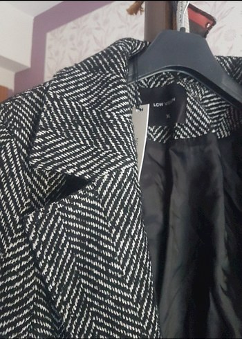 Kazayağı Desenli Uzun Kaban - Görsel 4