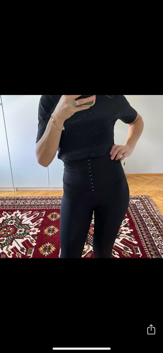 Siyah Parlak Rubber Goth Tayt - Görsel 5