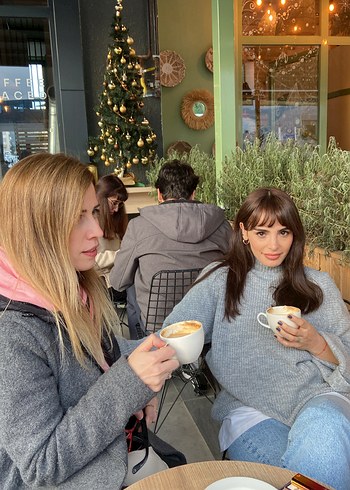 Gri Boğazlı Örgü Kadın Kazak - Görsel 4