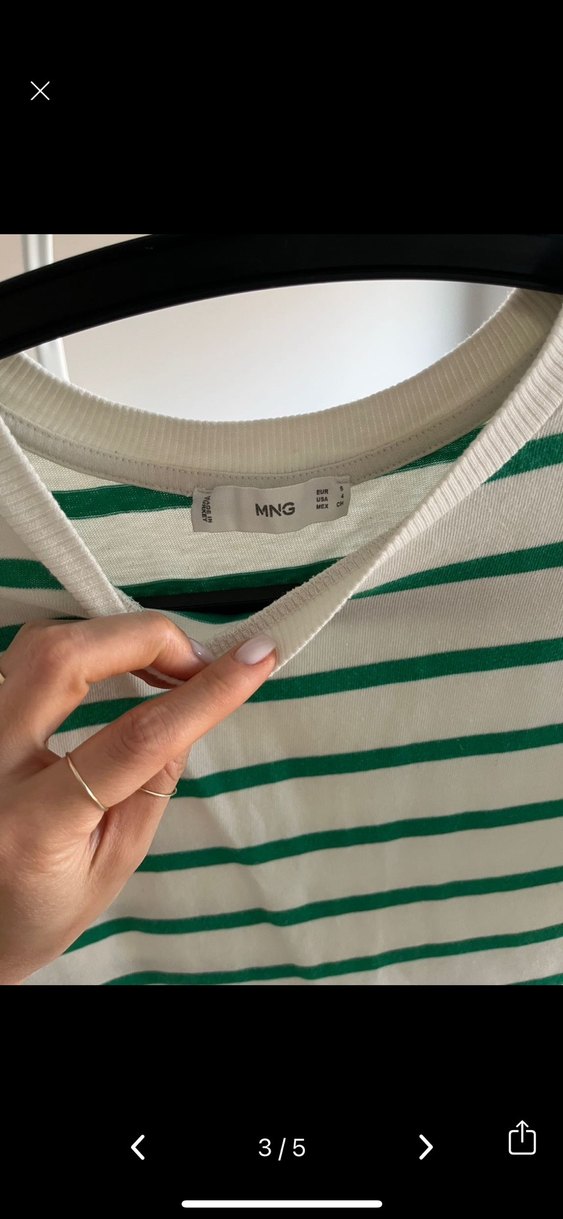 Çizgili Loose Fit Midi Elbise - Görsel 4