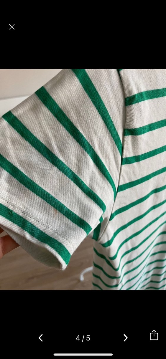 Çizgili Loose Fit Midi Elbise - Görsel 5