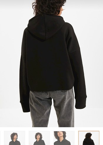 Siyah  Kadın Sweatshirt - Görsel 4
