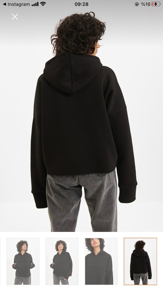 Siyah  Kadın Sweatshirt - Görsel 4