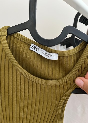 Zeytin Yeşili Uzun Kesim Kolsuz Elbise - Görsel 2