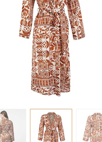 Kadın Bohem Uzun Bağlamalı Kimono - Görsel 5