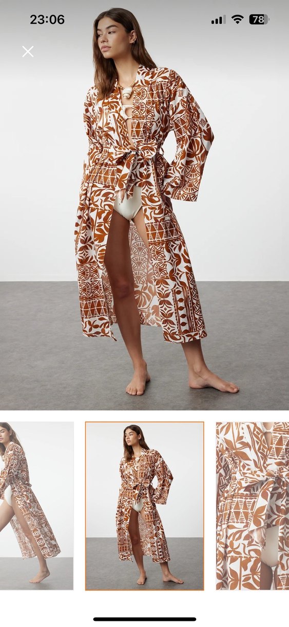 Kadın Bohem Uzun Bağlamalı Kimono - Görsel 3