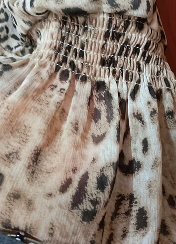 m Beden camel Renk Leopar bluz