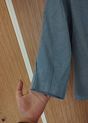 s Beden Çok şık, buz mavisi renginde güzel bir crop