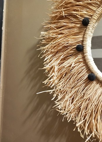 Bej Doğal Çerçeveli Dekoratif Ayna - Görsel 3