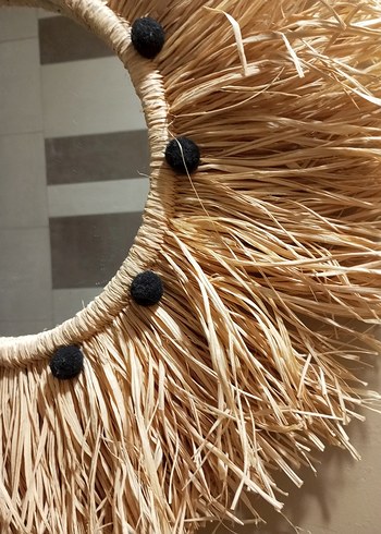 Bej Doğal Çerçeveli Dekoratif Ayna - Görsel 4