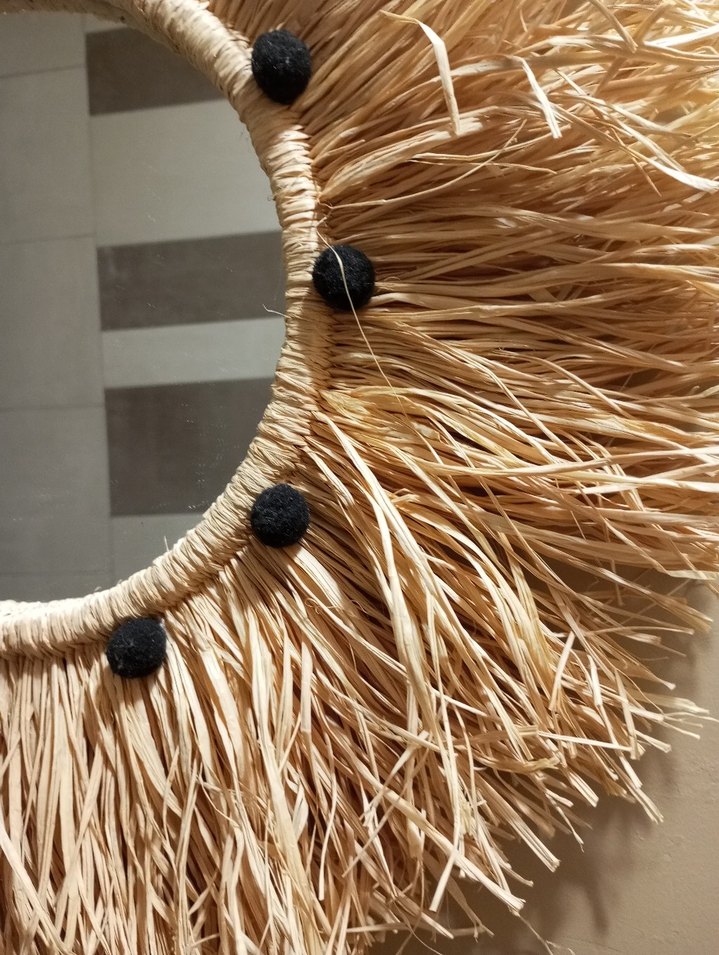 Bej Doğal Çerçeveli Dekoratif Ayna - Görsel 4