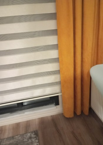 Sarı ve Gri Çizgili Modern Perde - Görsel 4